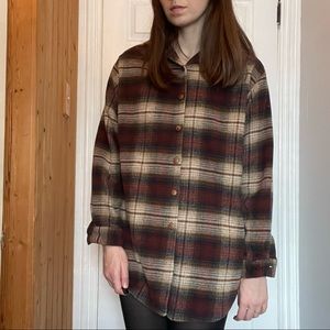 Vintage Tristan & Iseut Plaid Shacket Shirt